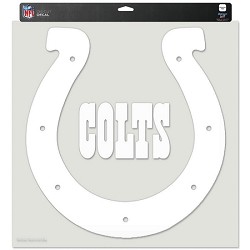 NFL Indianapolis Colts White Die Cut Decal 18"x18" 
